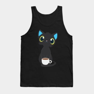 Coffee Addict Cat Tank Top